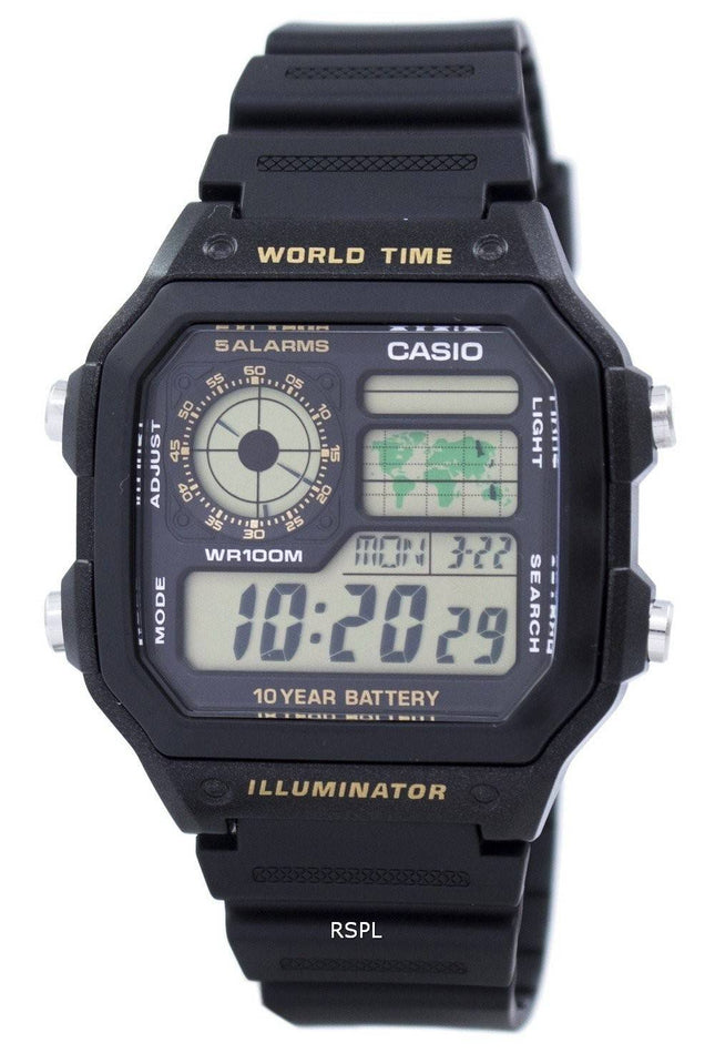 Casio-Jugend-Serie digitale Welt Zeit AE-1200WH-1BVDF AE-1200WH-1BV Herrenuhr