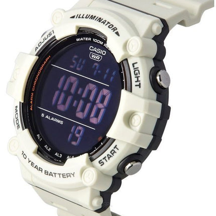 Casio Standard Digital Quarzuhr mit weißem Harzarmband AE-1500WH-8B2 100M Herrenuhr