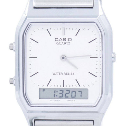 Casio Jahrgang Dualzeit Alarm Quarz Analog Digital AQ-230A-7DMQ AQ230A-7DMQ Herrenuhr