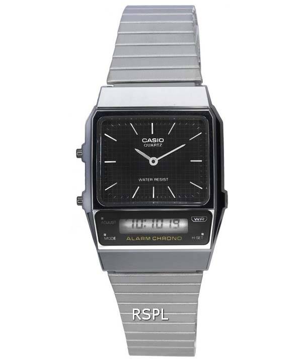 Casio Vintage analog digital schwarzes Zifferblatt Quarz AQ-800E-1A AQ800E-1 Unisex-Uhr