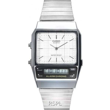 Casio Vintage analog digital weißes Zifferblatt Quarz AQ-800E-7A AQ800E-7 Unisex-Uhr