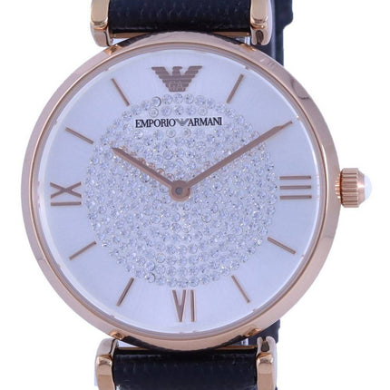 Emporio Armani Gianni T-Bar Kristall Akzente Quarz AR11387 Damenuhr