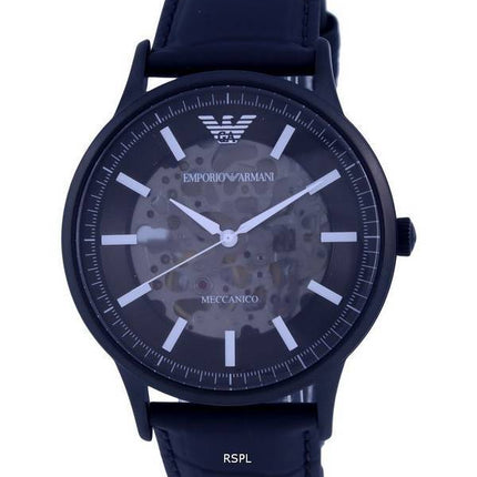 Emporio Armani Skeleton Leather Black Dial Automatic AR60042 Herrenuhr