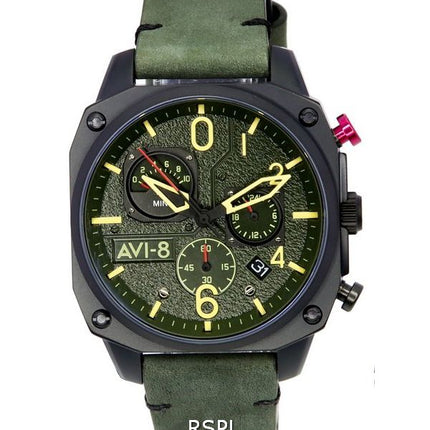 AVI-8 Hawker Hunter Deep Green Retrograde Chronograph Quarz AV-4052-08 Herrenuhr