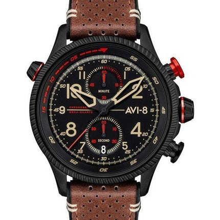 AVI-8 Hawker Hunter Tangmere Duke Chronograph schwarzes Zifferblatt Quarz AV-4080-04 Herrenuhr