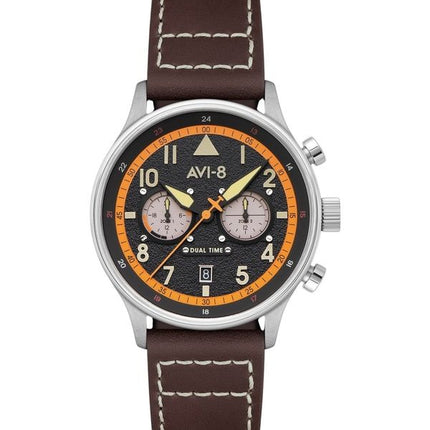 AVI-8 Hawker Hurricane Carey Dual Time Imperial War Museums Edition schwarzes Zifferblatt Quarz AV-4088-07 Herrenuhr