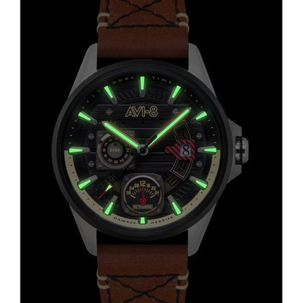 AVI-8 Hawker Harrier Farley Multifunktions-Quarzuhr mit schwarzem Zifferblatt AV-4098-02 Herrenuhr