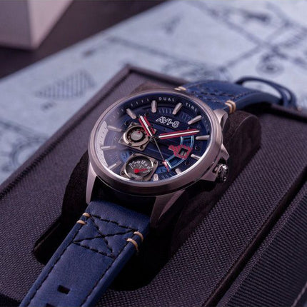 AVI-8 Hawker Harrier Farley Multifunktions-Regiment, blaues Zifferblatt, Quarz, AV-4098-03 Herrenuhr