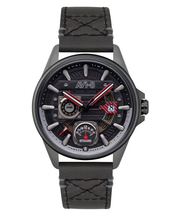 AVI-8 Hawker Harrier Farley Multifunktions-Herrenuhr, Nachthimmel, schwarzes Zifferblatt, Quarz, AV-4098-04