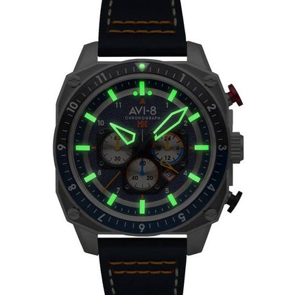 AVI-8 Hawker Hunter Atlas Dual Time Chronograph Pavillion Blau Quarz AV-4100-02 Herrenuhr