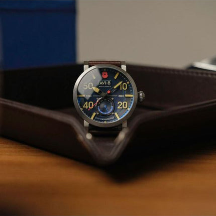 AVI-8 Dambuster 80. Jahrestag Royal British Legion Meca-Quartz Limited Edition Marineblau AV-4108-RBL-02 Herrenuhr