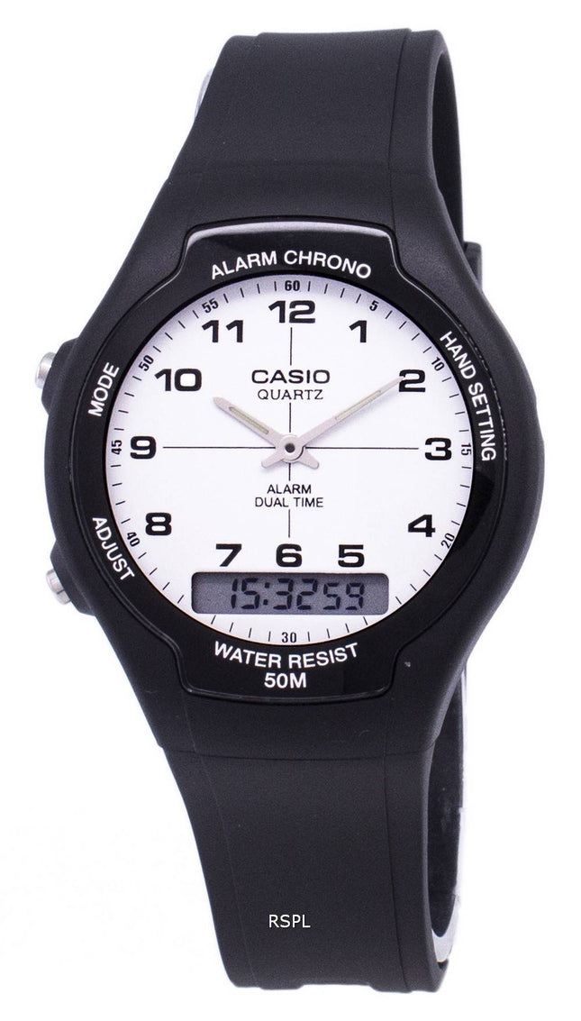 Casio Analog-Digital Dualzeit AW-90H-7BVDF AW-90H-7BV Herrenuhr