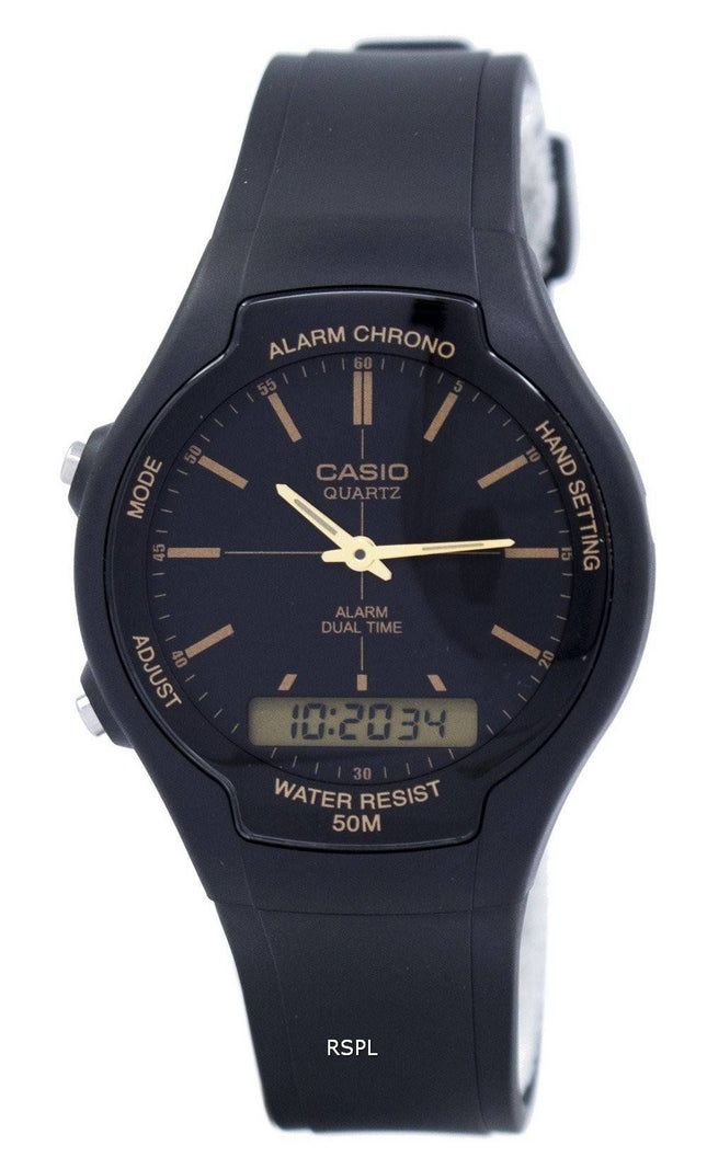 Casio Alarm Chrono Dual Time Quarz AW-90H-9EVDF AW90H-9EVDF Herrenuhr