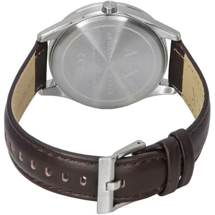 Armani Exchange Multifunktions-Lederarmband mit schwarzem Zifferblatt und Quarz AX1868 Herrenuhr