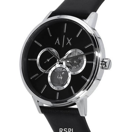 Armani Exchange AX2745 Herren-Armbanduhr mit schwarzem Zifferblatt und offenem Herzen