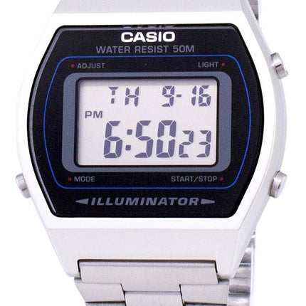 Casio Digital Quarz Edelstahl Illuminator B640WD-1AVDF B640WD-1AV Herrenuhr