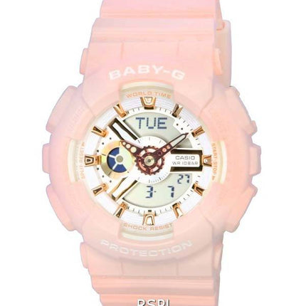 Casio Baby-G Analog Digital Weißes Zifferblatt Quarz BA-110XRG-4A BA110XRG-4 100M Damenuhr