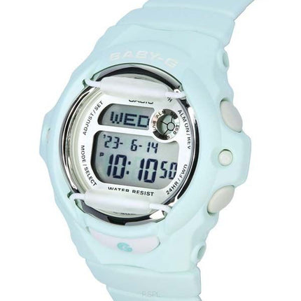 Casio Baby-G Digital Damenuhr mit pastellgrünem Harzarmband und Quarz BG-169U-3 200M