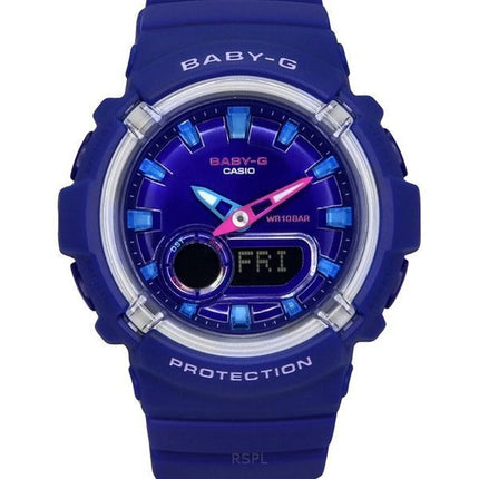 Casio Baby-G Analog-Digital-Harzarmband Blaues Zifferblatt Quarz BGA-280DN-2A 100M Damenuhr