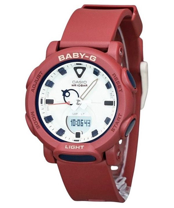 Casio Baby-G Analog-Digital-Bio-Harzarmband mit weißem Zifferblatt und Quarz BGA-310RP-4A 100M Damenuhr