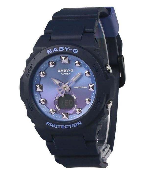 Casio Baby-G Analog-Digital-Harzarmband violettes Zifferblatt Quarz BGA-320-2A 100M Damenuhr