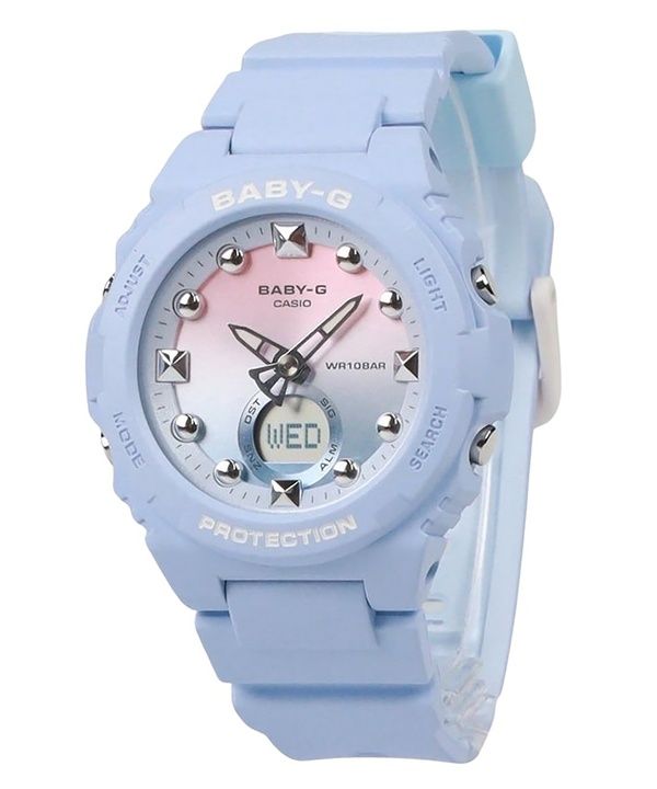 Casio Baby-G Analog-Digital-Harzarmband Mehrfarbiges Zifferblatt Quarz BGA-320-2A1 100M Damenuhr