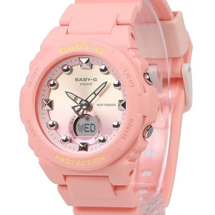 Casio Baby-G Analog-Digital-Harzarmband rosa Zifferblatt Quarz BGA-320-4A1 100M Damenuhr