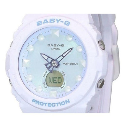 Casio Baby-G Futuristische holografische analoge digitale hellgrüne Zifferblattquarz BGA-320FH-4A 100M Damenuhr