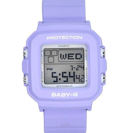 Casio Baby-G Plus Digital 30. Jahrestag Lila Harzarmband Quarz BGD-10K-6 100M Damenuhr mit speziellem Halter