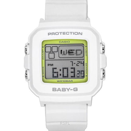 Casio Baby-G Plus Digital 30th Anniversary weißes Harzarmband Quarz BGD-10K-7 100M Damenuhr mit speziellem Halter