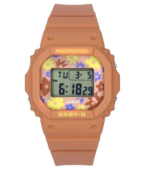 Casio Baby-G Retro Flower Field Digital Harzarmband Quarz BGD-565RP-4 100M Damenuhr