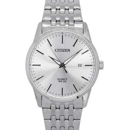 Citizen Herrenuhr mit Edelstahlarmband, silbernem Zifferblatt und Quarz BI5000-87A