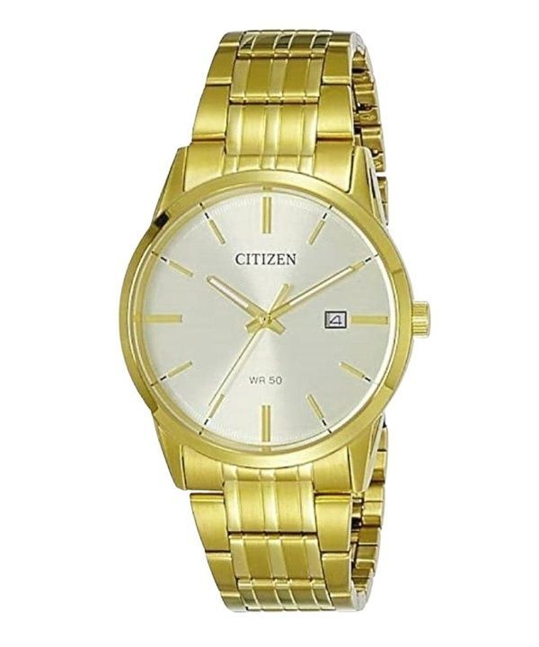 Citizen Herrenuhr mit goldfarbenem Edelstahl-Quarz-Zifferblatt und champagnerfarbenem Zifferblatt BI5002-57P