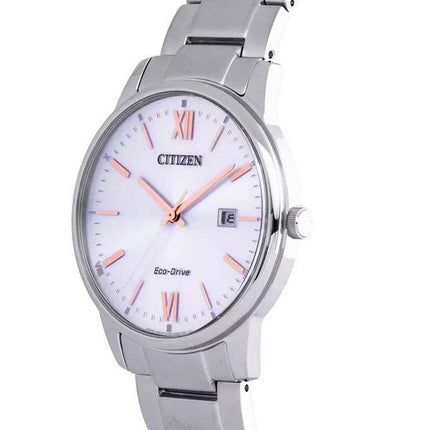 Citizen Eco-Drive BM6978-77A Unisex-Armbanduhr aus Edelstahl mit silbernem Zifferblatt