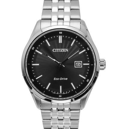 Citizen Eco-Drive Edelstahl schwarzes Zifferblatt BM7560-59E 100M Herrenuhr