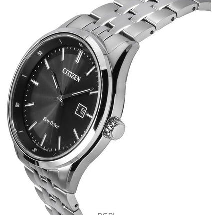 Citizen Eco-Drive Edelstahl schwarzes Zifferblatt BM7560-59E 100M Herrenuhr