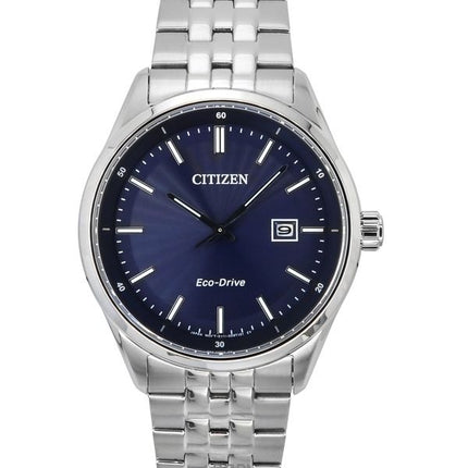 Citizen Eco-Drive Edelstahl blaues Zifferblatt BM7560-59L 100M Herrenuhr