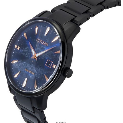 Citizen Pair Eco-Drive Edelstahl blaues Zifferblatt BM7595-89L Herrenuhr