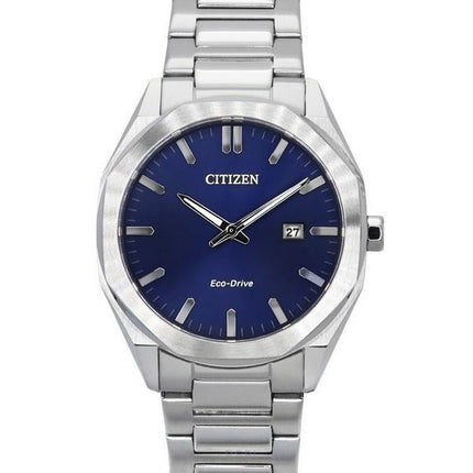 Citizen Eco-Drive Edelstahl dunkelblaues Zifferblatt BM7600-81L 100M Herrenuhr