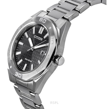 Citizen Eco-Drive Edelstahl schwarzes Zifferblatt BM7630-80E 100M Herrenuhr