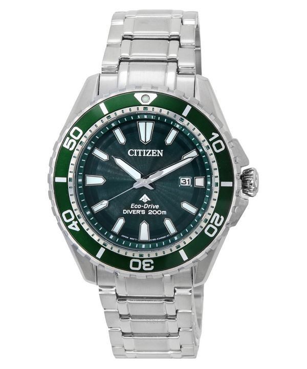 Citizen Promaster Marine Green Dial Eco-Drive Diver&#39,s BN0199-53X 200M Herrenuhr