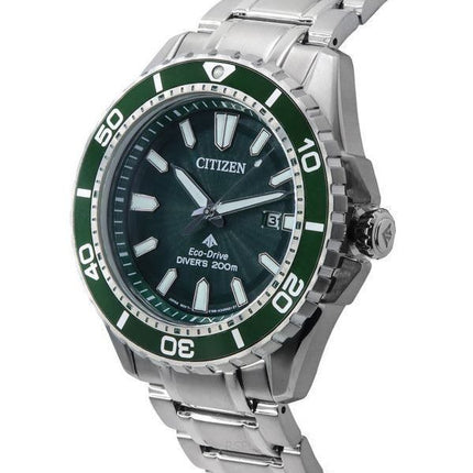 Citizen Promaster Marine Green Dial Eco-Drive Diver&#39,s BN0199-53X 200M Herrenuhr