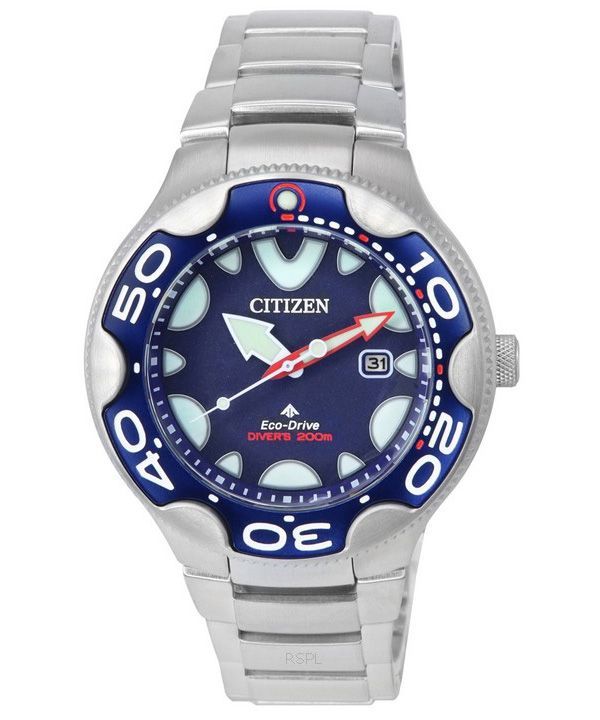 Citizen Promaster Dive Eco-Drive Edelstahl-Taucheruhr mit blauem Zifferblatt BN0231-52L 200M