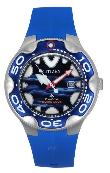 Citizen Promaster PU-Armband blaues Zifferblatt Eco-Drive Taucheruhr BN0238-02L 200M Herrenuhr