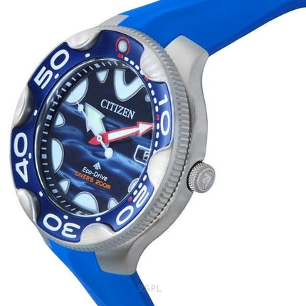 Citizen Promaster PU-Armband blaues Zifferblatt Eco-Drive Taucheruhr BN0238-02L 200M Herrenuhr