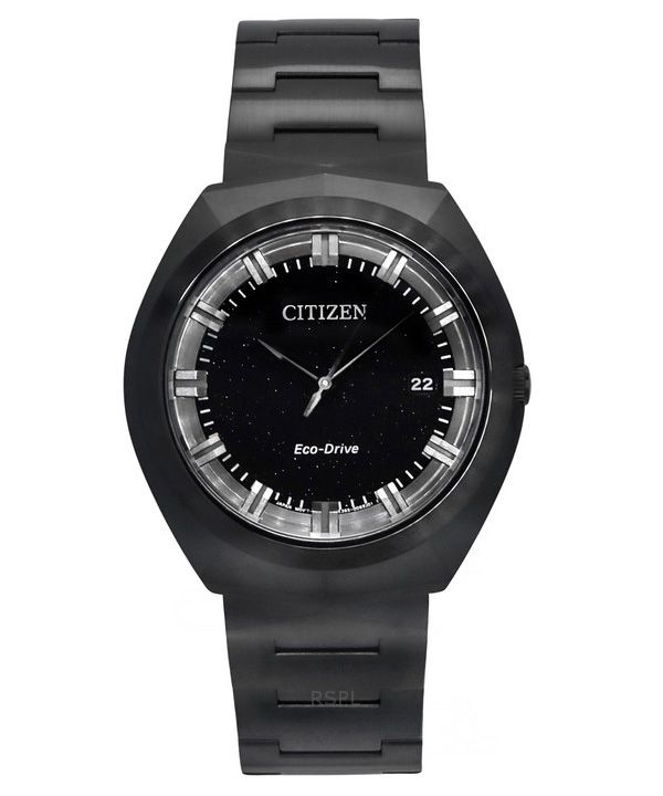 Citizen Eco-Drive 365 Edelstahl schwarzes Zifferblatt BN1015-52E 100M Herrenuhr