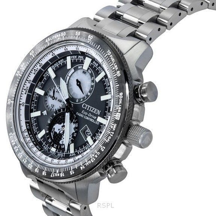 Citizen Promaster Geo Trekker Edelstahl graues Zifferblatt Eco-Drive BY3006-53H 200M Herren-Fliegeruhr