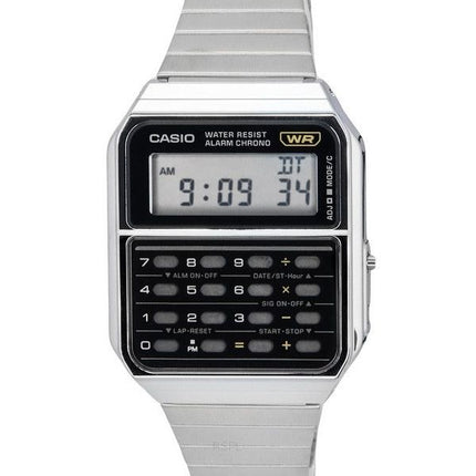 Casio Vintage Digitalrechner Edelstahl Quarz CA-500WE-1A Herrenuhr