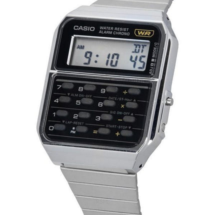 Casio Vintage Digitalrechner Edelstahl Quarz CA-500WE-1A Herrenuhr