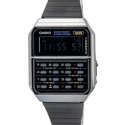 Casio Vintage Digitalrechner Edelstahl Quarz CA-500WEGG-1B Herrenuhr